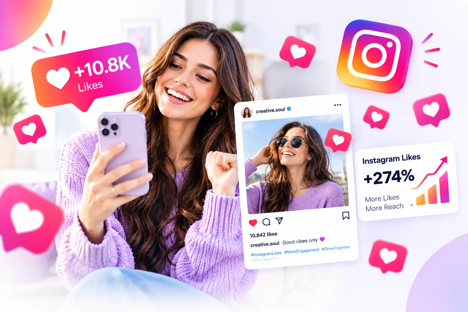 Instagram post from an Australian brand collecting likes on a phone screen